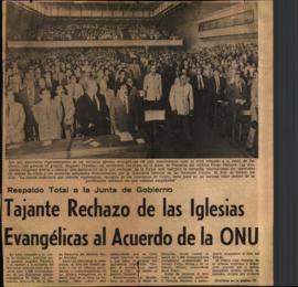 RESPALDO TOTAL A LA JUNTA DE GOBIERNO: TAJANTE RECHAZO DE LAS IGLESIAS EVANGÉLICAS AL ACUERDO DE ...