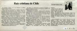 Columna en La Tercera Raíz cristiana de Chile