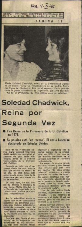 El Mercurio. Soledad Chadwick, reina por segunda vez