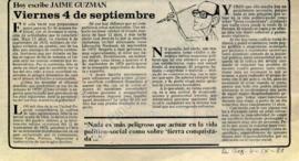 Columna en La Segunda Viernes 4 de septiembre