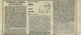 Columna en La Segunda Antideportivo, lindante en lo deshonesto