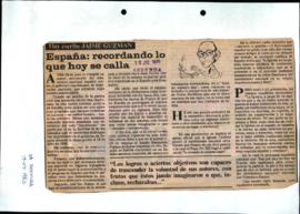 Columna en La Segunda España: recordando lo que hoy se calla