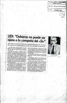 Prensa LUN. UDI Gobierno no Puede Ser Ajeno A la Campaña del SÍ