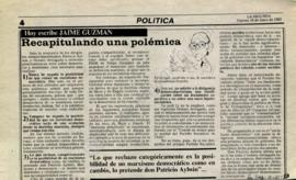 Columna en La Segunda Recapitulando una polémica