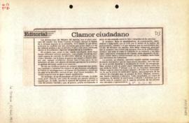 Prensa en La Tercera. Editorial: Clamor ciudadano