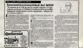Columna en La Segunda Inconstitucionalidad del MDP
