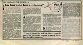 Columna en La Segunda ¿La hora de los audaces?