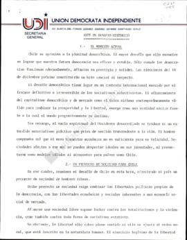 Documento de la Unión Demócrata Independiente "Ante un desafío histórico"