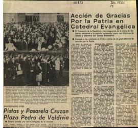 ACCION DE GRACIAS POR LA PATRIA EN CATEDRAL EVANGELICA