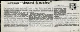 Columna en La Tercera La riqueza y "el general de los pobres"