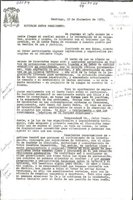 Carta a Augusto Pinochet