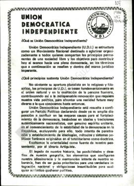 Folleto ¿Qué es Unión Demócrata Independiente?