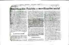 Prensa Fortín Mapocho. Movilización Fascista y Movilización Social