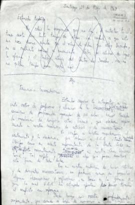 Carta a cardenal Raúl Silva Henríquez