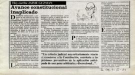 Columna en La Segunda Avance constitucional inaplicado