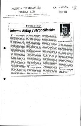 Prensa en La Nación. Punto de vista: informe Rettig y reconciliación