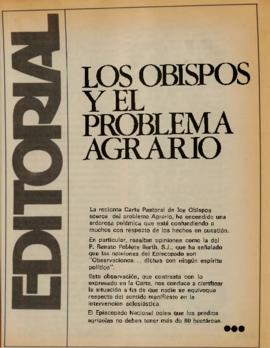 Editorial "Los obispos y el problema agrario", Realidad año 1, número 4