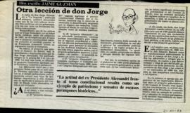 Columna en La Segunda Otra lección de don Jorge