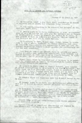 Acta de sesión del Consejo General