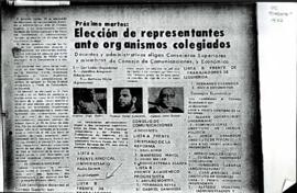Elección de representantes ante organismos colegiados