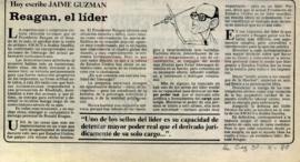 Columna en La Segunda. Reagan, el líder