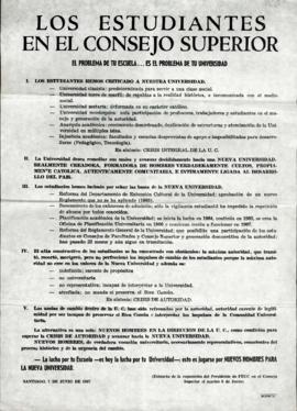 Los estudiantes del Consejo Superior: el problema de tu escuela... es el problema de tu universidad