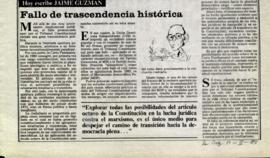 Columna en La Segunda Fallo de trascendencia histórica