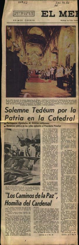 SOLEMNE TEDEUM POR LA PATRIA EN LA CATEDRAL