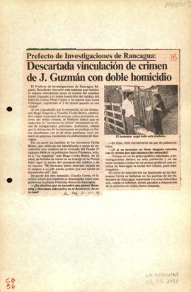 Prensa en La Segunda. Prefecto de Investigaciones de Rancagua: Descartada vinculación de crimen d...