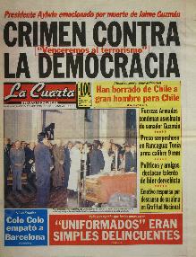 Portada La Cuarta "Crimen contra la democracia"