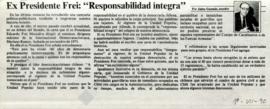 Columna en La Tercera Ex presidente Frei: "responsabilidad íntegra"