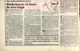 Columna en La Segunda Etcheberry el final de una fuga