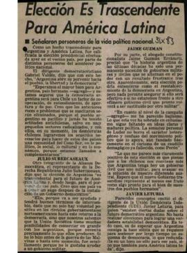 Prensa. Elección es Trascendente para América Latina
