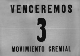 Volante llamando a votar por la lista 3, del Movimiento Gremial