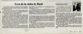 Columna en La Tercera Ecos de la visita de Bush