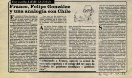 Columna en La Segunda Franco Felipe González y una analogía con Chile
