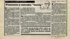 Columna en La Segunda Flamante y extraña "teoría"