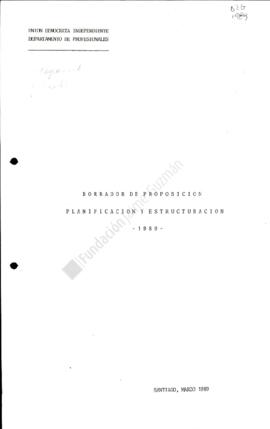 Borrador de proposición de planificación y estructuración