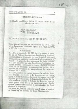 Decreto Ley n.° 806